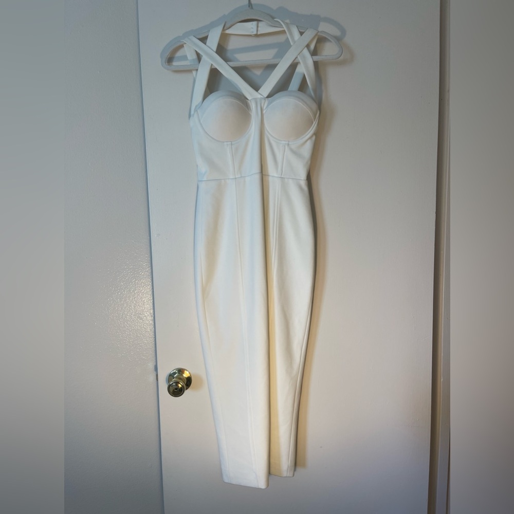 Misha Collection white strappy dress